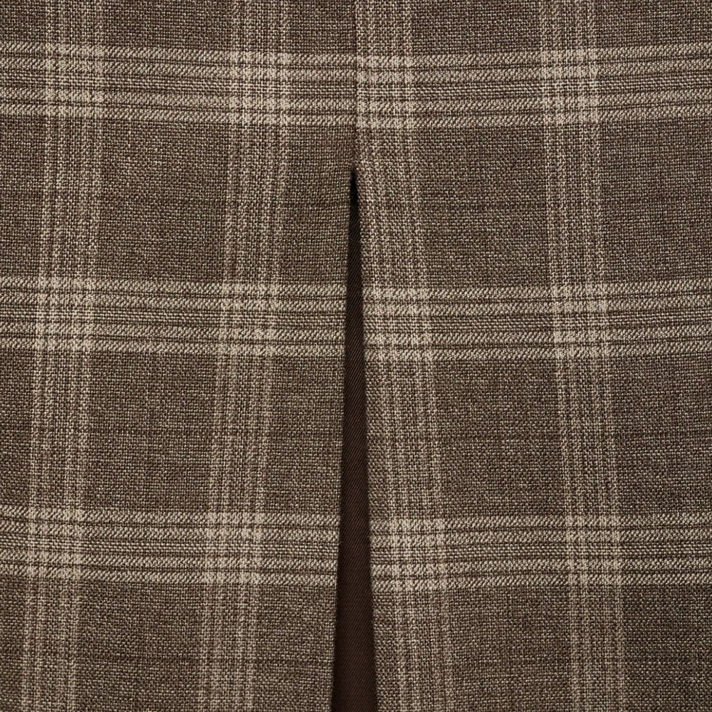 Mango Checkered Pencil Skirt in Brown - Picture 2 of 7